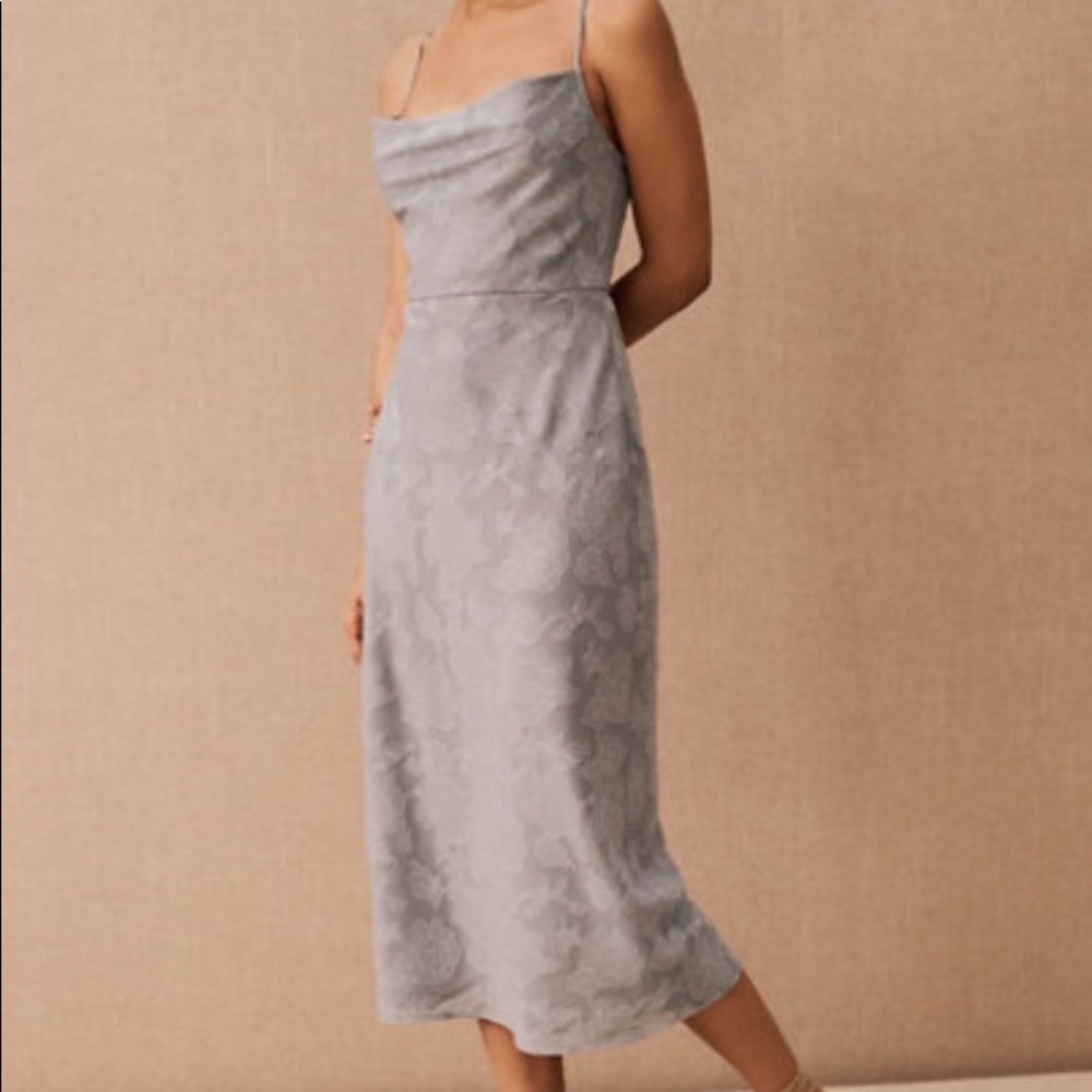 BHLDN Anthropologie Taye Midi Dress Slate Gray. Size 0 and in great condition!